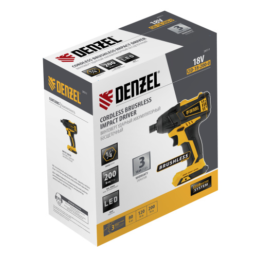 Винтоверт ударный аккумуляторный бесщет CID-IB-200-0, 18В Li-Ion Denzel по ценам производителя в Уфе с доставкой по всей России