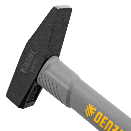 Молоток слесарный, 500 г, кованый, фибергласовая рукоятка c TPR покрытием Denzel по ценам производителя в Уфе с доставкой по всей России