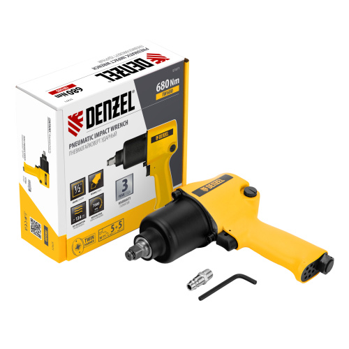 Ударный пневмогайковерт IW680, 1/2", 7000 об/мин, 680 Нм Denzel по ценам производителя в Уфе с доставкой по всей России
