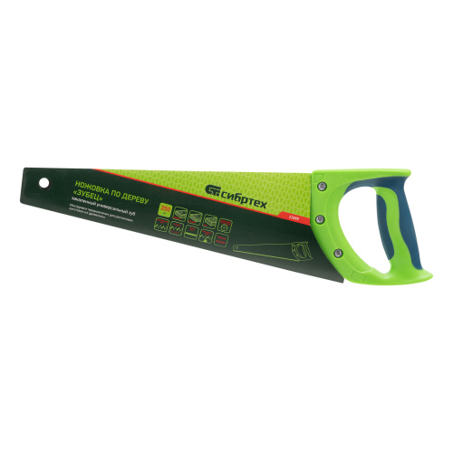 Ножовка по дереву "Зубец", 350 мм, 7-8 TPI, каленый зуб 2D, защитное покрытие, двухкомпонентная рукоятка Сибртех по ценам производителя в Уфе с доставкой по всей России