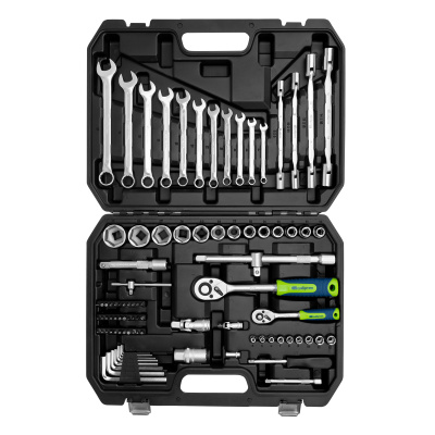Набор инструментов, 1/2", 1/4", пластиковый кейс 89 предметов Сибртех по ценам производителя в Уфе с доставкой по всей России
