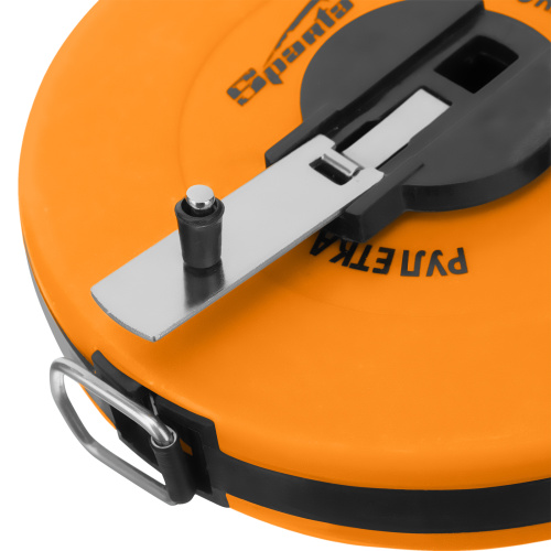 Рулетка геодезическая, 10 м х 12,5 мм, лента ПВХ, закрытый круглый корпус Sparta по ценам производителя в Уфе с доставкой по всей России