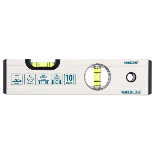 Уровень алюминиевый, 200 мм, фрезерованный, 2 глазка, магнитный Gross по ценам производителя в Уфе с доставкой по всей России