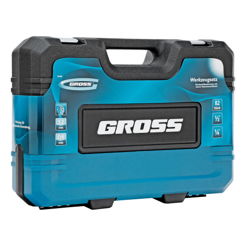 Набор инструментов, 1/4", 1/2", CrV, 120 зубьев, 82 предмета Gross по ценам производителя в Уфе с доставкой по всей России