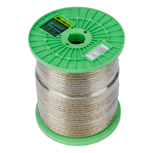 Трос металлополимерный прозрачный ПР-6.0, толщина 6.0 мм, катушка 150 метров Сибртех по ценам производителя в Уфе с доставкой по всей России