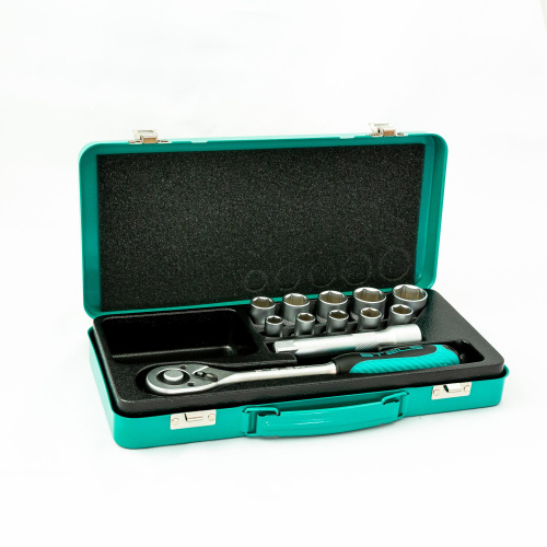 Набор торцевых головок, 1/2, головки 10 - 24 мм, с трещоточным ключом, 12 предметов Stels по ценам производителя в Уфе с доставкой по всей России