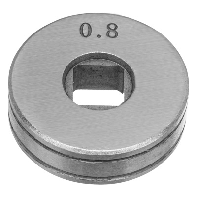 Подающий ролик, V профиль под стальную проволоку 0,8-1мм, посадка квадрат, 2 шт Denzel по ценам производителя в Уфе с доставкой по всей России