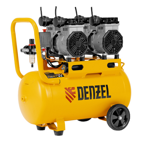 Компрессор безмасляный, малошумный DLS 2200/50, 2200 Вт, 2x1100, 50 л, 380 л/мин Denzel по ценам производителя в Уфе с доставкой по всей России