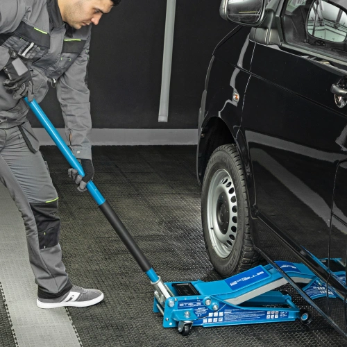 Домкрат гидравлический подкатной, быстрый подъем, 3т Low Profile Quick, 75-515 мм, профессиональный Stels по ценам производителя в Уфе с доставкой по всей России