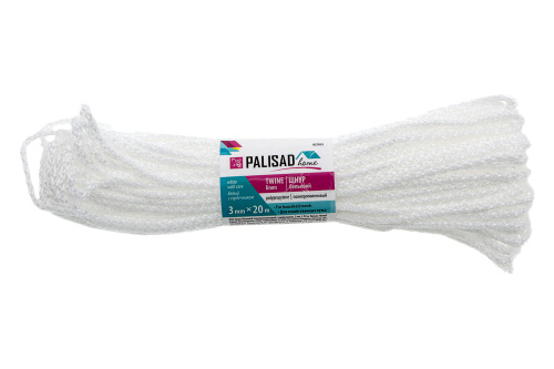 Шнур бельевой полипропиленовый с сердечником, 3 мм, L 20 м, белый, Home Palisad по ценам производителя в Уфе с доставкой по всей России