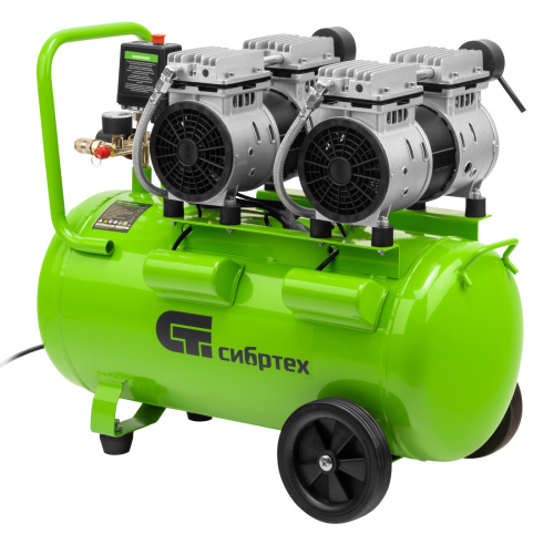 Компрессор безмаслянный малошумный МБ 2000/50, 2000 Вт, 50л, 300 л/мин Сибртех по ценам производителя в Уфе с доставкой по всей России