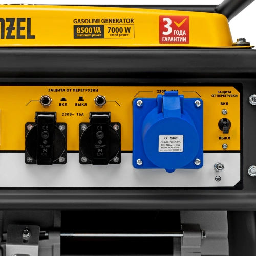 Генератор бензиновый GE 8900, 8.5 кВт, 220 В/50 Гц, 25 л, ручной старт Denzel по ценам производителя в Уфе с доставкой по всей России