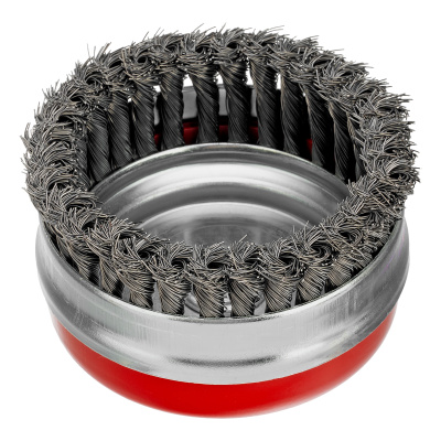 Щетка для УШМ Heavy Duty, 125 мм, М14, "чашка", крученая проволока 0.5 мм Matrix по ценам производителя в Уфе с доставкой по всей России