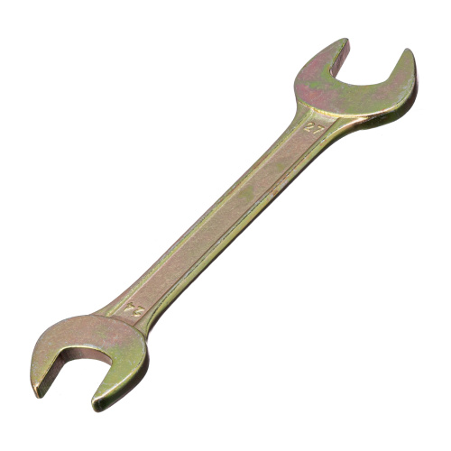 Ключ рожковый, 24 х 27 мм, желтый цинк Сибртех по ценам производителя в Уфе с доставкой по всей России