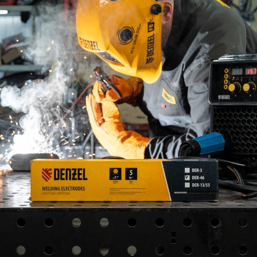 Электроды DER-46, диам. 3 мм, 5 кг, рутиловое покрытие Denzel по ценам производителя в Уфе с доставкой по всей России