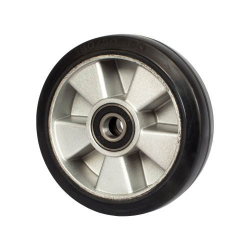 Колесо гидравлической тележки с подшипниками, резина, 180 х 50мм по ценам производителя в Уфе с доставкой по всей России