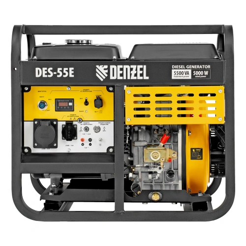 Генератор дизельный DES-55E, 5,5 кВт, 230 В, 11 л, электростартер Denzel по ценам производителя в Уфе с доставкой по всей России