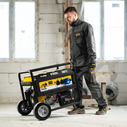 Генератор бензиновый PS 80 EA, 8.0 кВт, 230 В, 25 л, коннектор автоматики, электростартер Denzel по ценам производителя в Уфе с доставкой по всей России
