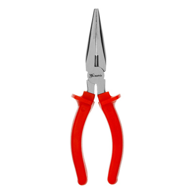 Длинногубцы прямые Econom, 180 мм, шлифованные, пластмассовые рукоятки Matrix по ценам производителя в Уфе с доставкой по всей России