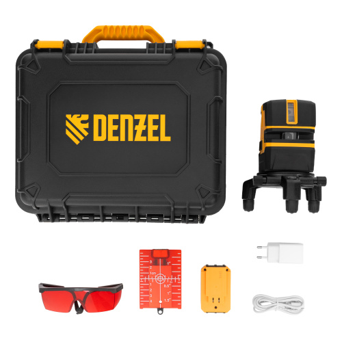 Лазерный уровень LX 05 Red, 20 м, 635 нм, аккумулятор Li 5200 mAh, резьба 5/8" Denzel по ценам производителя в Уфе с доставкой по всей России