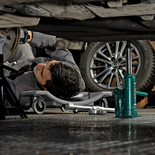 Домкрат гидравлический бутылочный, 3 т, 180-320 мм, в пласт. кейсе Сибртех купить в Москве с доставкой по всей России | ProtosMarket.ru