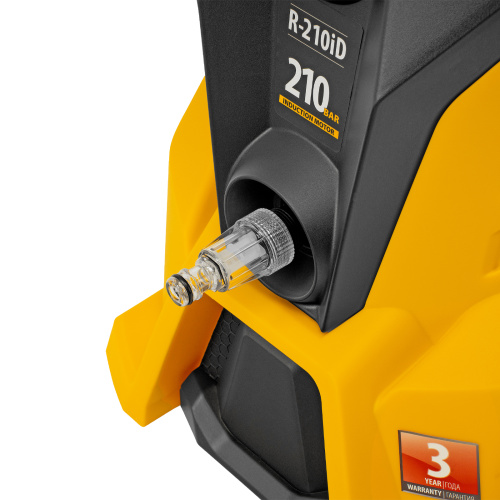 Моечная машина высокого давления R-210iD, 2600 Вт, 210 бар, 8.0 л/мин, асинхронный двигатель, барабан Denzel по ценам производителя в Уфе с доставкой по всей России