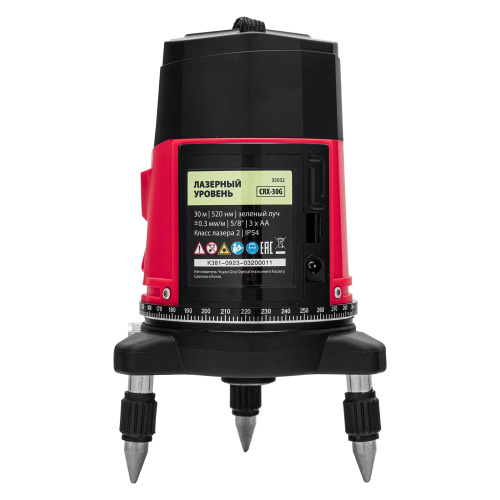 Лазерный уровень CRX-30G, 30 м, зеленый луч, батарейки, резьба 5/8" MTX по ценам производителя в Уфе с доставкой по всей России