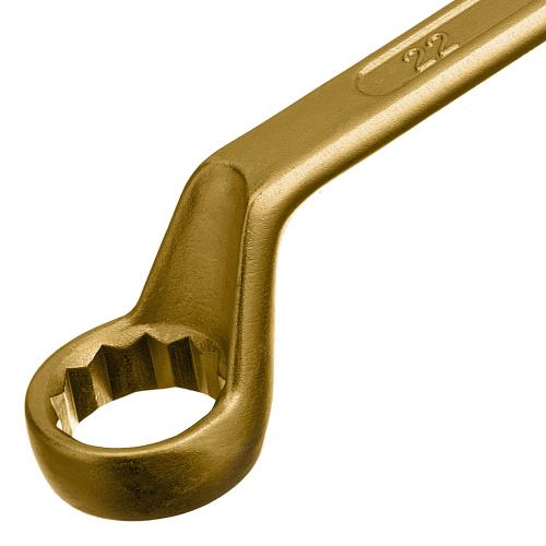 Ключ накидной, 19 х 22 мм, желтый цинк Сибртех по ценам производителя в Уфе с доставкой по всей России