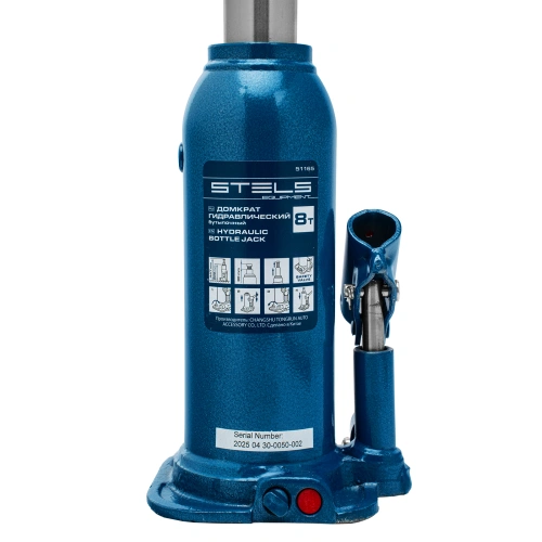 Домкрат гидравлический бутылочный, 8 т, h подъема 222-447 мм Stels по ценам производителя в Уфе с доставкой по всей России
