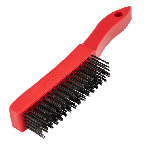 Щетка зачистная пятирядная, закаленная прямая проволока с пластиковой ручкой Matrix по ценам производителя в Уфе с доставкой по всей России
