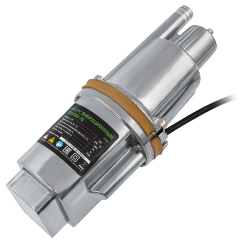 Вибрационный насос СВН300-10, верхний забор, 300 Вт, напор 75 м, 1200 л/ч, кабель 10 м Сибртех, 1200 л/ч по ценам производителя в Уфе с доставкой по всей России