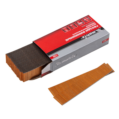 Гвозди финишные, (шпильки) 23GA для пневматического нейлера финишного D 0.64 мм, длина 12 мм, 5000 шт Matrix по ценам производителя в Уфе с доставкой по всей России