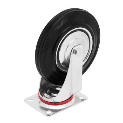 Колесо поворотное D 200 мм, крепление  платформенное Сибртех по ценам производителя в Уфе с доставкой по всей России