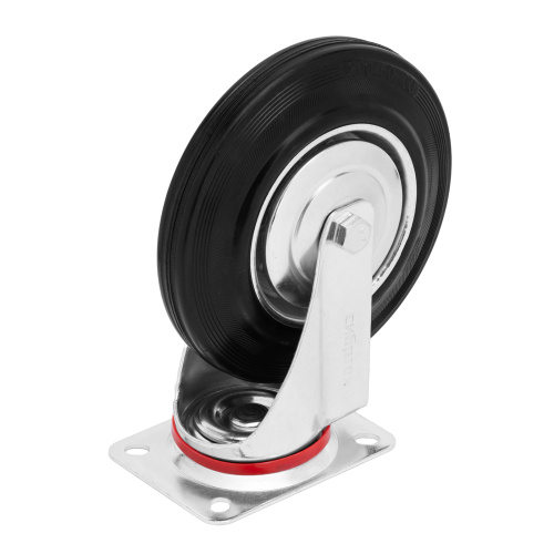 Колесо поворотное D 200 мм, крепление  платформенное Сибртех по ценам производителя в Уфе с доставкой по всей России