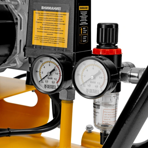 Компрессор безмасляный, малошумный DLS 1800/100,1800 Вт, 3x600, 100 л, 345 л/мин Denzel по ценам производителя в Уфе с доставкой по всей России