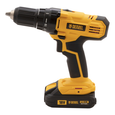 Дрель-шуруповерт аккумуляторная CDL-IB-18-02, Li-Ion, 18 В, 2 акк. Denzel по ценам производителя в Уфе с доставкой по всей России