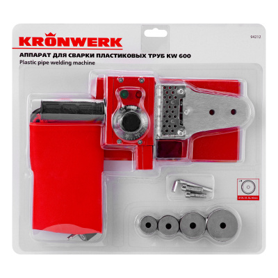 Аппарат для сварки пластиковых труб K W 600, 600 Вт, 300 °C, 20-25-32-40 мм, блистер Kronwerk по ценам производителя в Уфе с доставкой по всей России