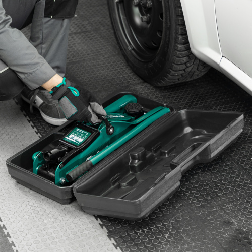 Домкрат гидравлический подкатной, 2 т, 85-330 мм, низкий подхват, в пласт. кейсе Сибртех по ценам производителя в Уфе с доставкой по всей России