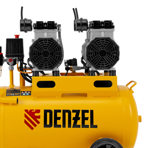 Компрессор безмасляный, малошумный DLS 2200/50, 2200 Вт, 2x1100, 50 л, 380 л/мин Denzel по ценам производителя в Уфе с доставкой по всей России