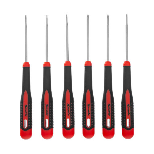 Набор отверток для точных работ Fusion, двухкомпонентная рукоятка, 6 шт, в пластиковом пенале Matrix по ценам производителя в Уфе с доставкой по всей России