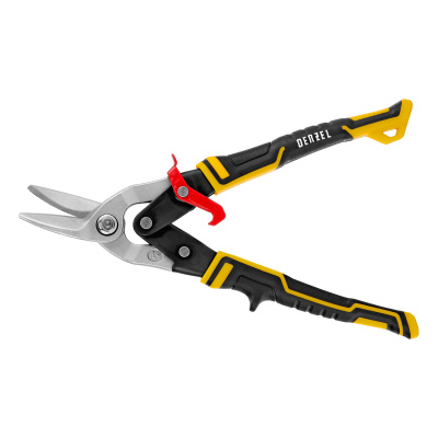 Ножницы по металлу, 270 мм, прямой и левый рез, сталь-СrMo, трехкомпонентные рукоятки Denzel по ценам производителя в Уфе с доставкой по всей России