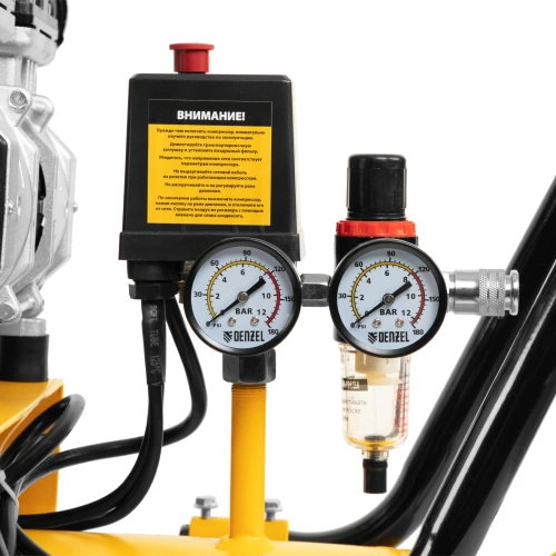 Компрессор безмасляный, малошумный  DLS 2250/100, 2250 Вт, 3x750, 100 л, 410 л/мин блок управления/ Denzel по ценам производителя в Уфе с доставкой по всей России