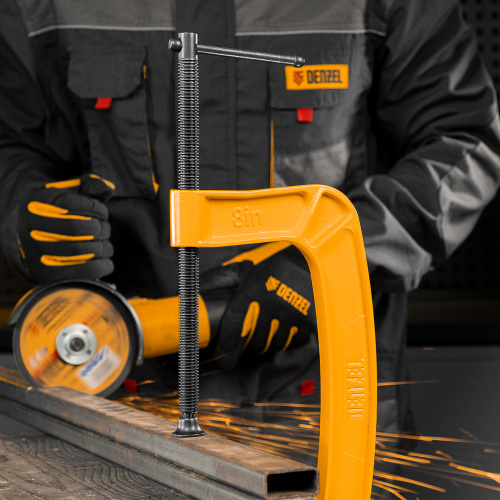 Струбцина G-образная, усиленная, 200 мм Denzel по ценам производителя в Уфе с доставкой по всей России