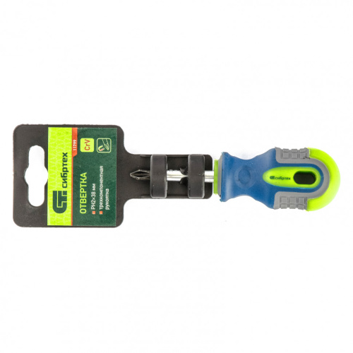 Отвертка, PH2 х 38 мм, CrV, трехкомпонентная рукоятка Сибртех по ценам производителя в Уфе с доставкой по всей России