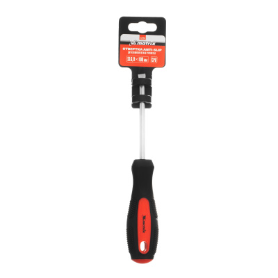 Отвертка Anti-Slip, SL6 х 100 мм, CrV, двухкомпонентная рукоятка Matrix по ценам производителя в Уфе с доставкой по всей России