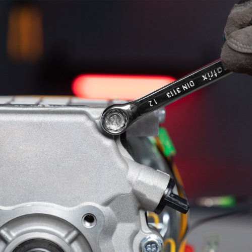 Набор ключей комбинированных, 6-22 мм, 12 шт, CrV, полированный хром Matrix по ценам производителя в Уфе с доставкой по всей России