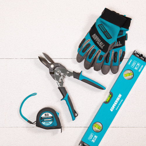 Ножницы по металлу"Piranha"усиленные, 255 мм, прямой рез, сталь СrMo, двухкомпонентные рукоятки Gross по ценам производителя в Уфе с доставкой по всей России