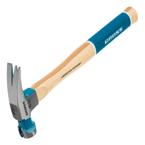Молоток-гвоздодер, 450 г, угол 75, магнит, обрезиненная рукоятка American hickory GROSS по ценам производителя в Уфе с доставкой по всей России