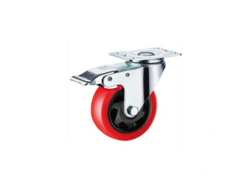 Колесо поворотное усиленное полиуретан SCBM 93 75 мм с тормозом по ценам производителя в Уфе с доставкой по всей России