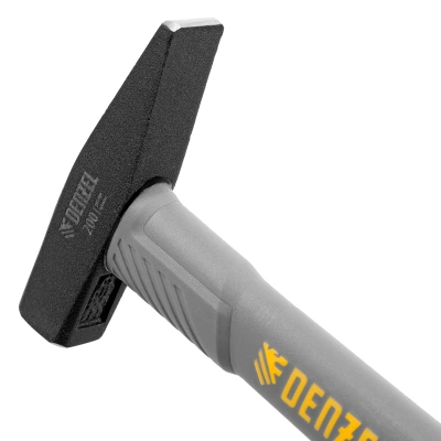 Молоток слесарный, 200 г, кованый, фибергласовая рукоятка c TPR покрытием Denzel по ценам производителя в Уфе с доставкой по всей России